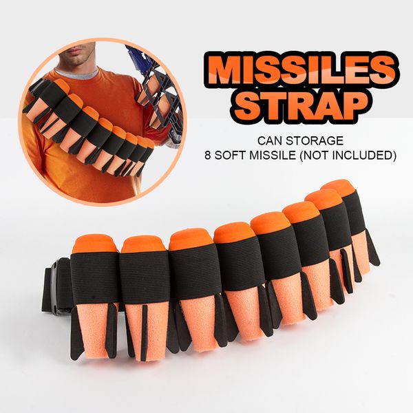 Missiles Strap for Nerf Missiles Tactical Equipment Straps for Nerf Soft Bullet Blaster Battle Tactical Accessories Toy Gun
Missiles Strap for Nerf Missiles Tactical Equipment Straps for Nerf Soft Bullet Blaster Battle Tactical Accessories Toy Gun