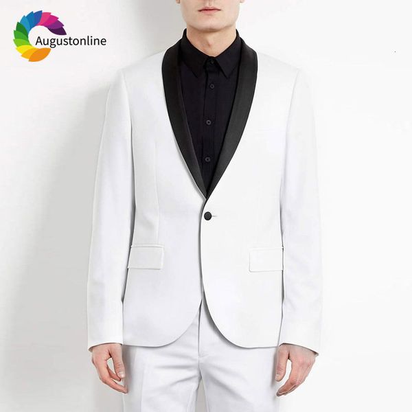 men's suits & blazers custom made white groom tuxedo black shawl lapel men wedding suit man blazer jacket pants 2piece slim fit co, White;black
men's suits & blazers custom made white groom tuxedo black shawl lapel men wedding suit man blazer jacket pants 2piece slim fit co, White;black