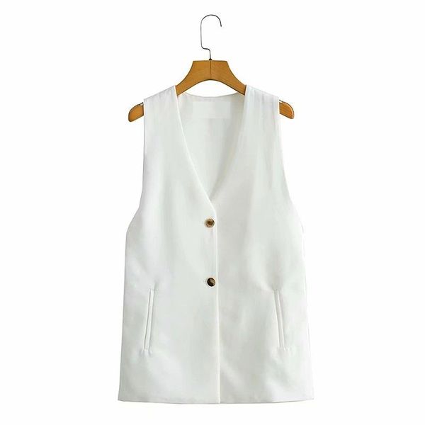 women's vests women fashion 2022 solid color loose side slit temperament single-breasted suit collar sleeveless vest streetwear, Black;white
women's vests women fashion 2022 solid color loose side slit temperament single-breasted suit collar sleeveless vest streetwear, Black;white