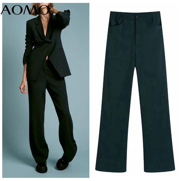 women's pants & capris aomo 2021 fashion women dark green suit trousers pockets office lady elegant pantalon be751a, Black;white
women's pants & capris aomo 2021 fashion women dark green suit trousers pockets office lady elegant pantalon be751a, Black;white