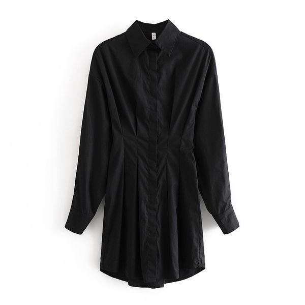skirts folds waist lapel long sleeve fashion chic women's korean style sweet white simple female dress, Black
skirts folds waist lapel long sleeve fashion chic women's korean style sweet white simple female dress, Black