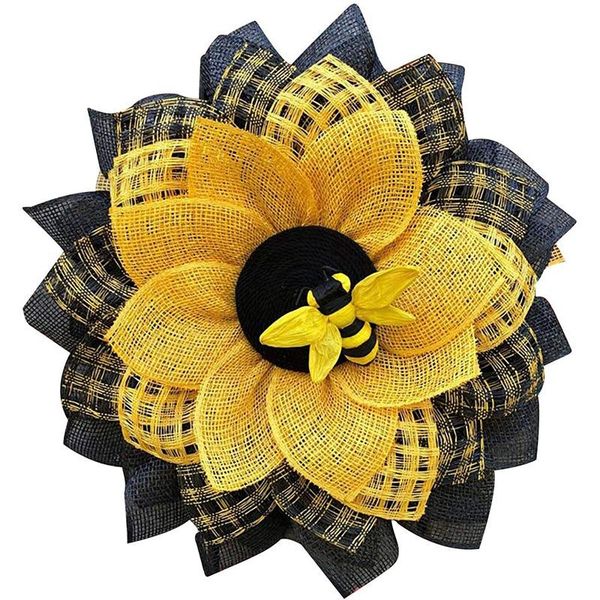simulation leaf bee sunflower wreath artificial garland hanging pendants wedding door wreaths 35cm for festival decorative flowers &
simulation leaf bee sunflower wreath artificial garland hanging pendants wedding door wreaths 35cm for festival decorative flowers &