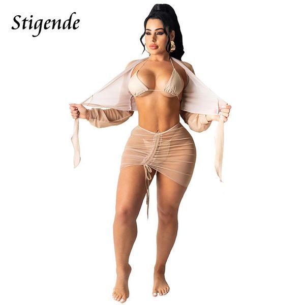 women's swimwear stigende two piece swimsuit cover up women summer see through mesh transparent bathing suit long sleeve crop and mini, White;black
women's swimwear stigende two piece swimsuit cover up women summer see through mesh transparent bathing suit long sleeve crop and mini, White;black