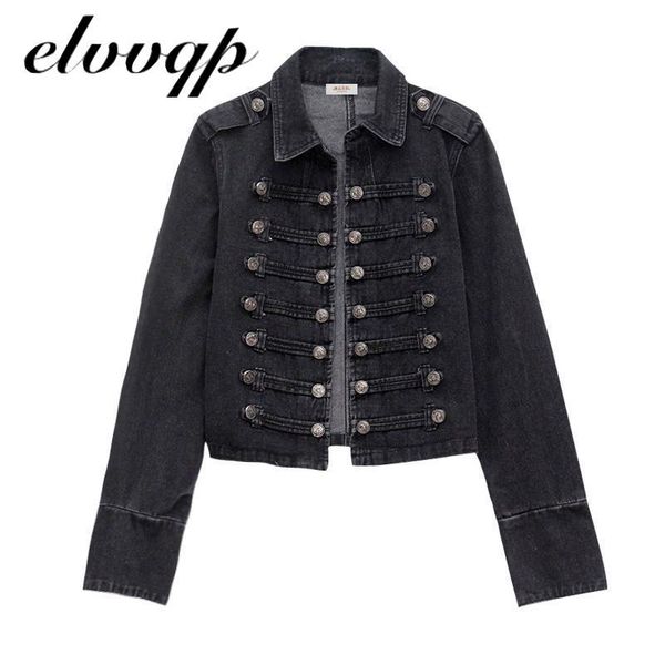 women's jackets retro military style handsome stand collar denim female double-breasted old wild slim short outerwear, Black;brown
women's jackets retro military style handsome stand collar denim female double-breasted old wild slim short outerwear, Black;brown