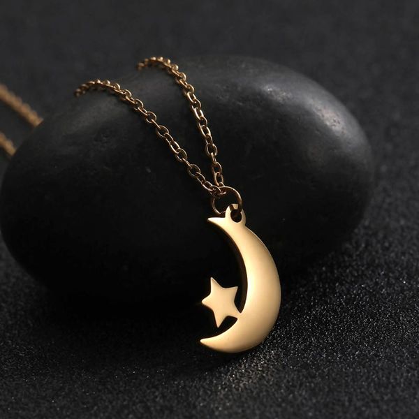pendant necklaces cute moon star necklace simple elegant stainless steel fashion cross chain for sale, Silver
pendant necklaces cute moon star necklace simple elegant stainless steel fashion cross chain for sale, Silver