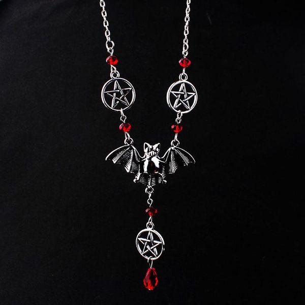 pendant necklaces gothic evil bat for women magic pentagram water drop wizard long necklace jewelry accessories vgn067, Silver
pendant necklaces gothic evil bat for women magic pentagram water drop wizard long necklace jewelry accessories vgn067, Silver