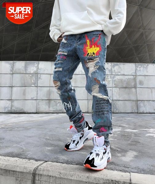 jeans homme men 2019 new men's hole print letter spray flame straight slim pencil pants ripped for vaqueros hombre #kn2d, Blue
jeans homme men 2019 new men's hole print letter spray flame straight slim pencil pants ripped for vaqueros hombre #kn2d, Blue