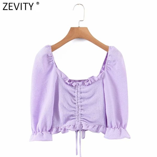 women french style square collar candy color short shirt drawstring ruffles blouse ladies roupas femininas crop ls9181 210419, White
women french style square collar candy color short shirt drawstring ruffles blouse ladies roupas femininas crop ls9181 210419, White