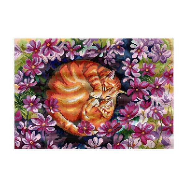embroidery starter kits stamped cross stitch beginners for diy 11ct 3 strands -cat in flowers other arts and crafts
embroidery starter kits stamped cross stitch beginners for diy 11ct 3 strands -cat in flowers other arts and crafts