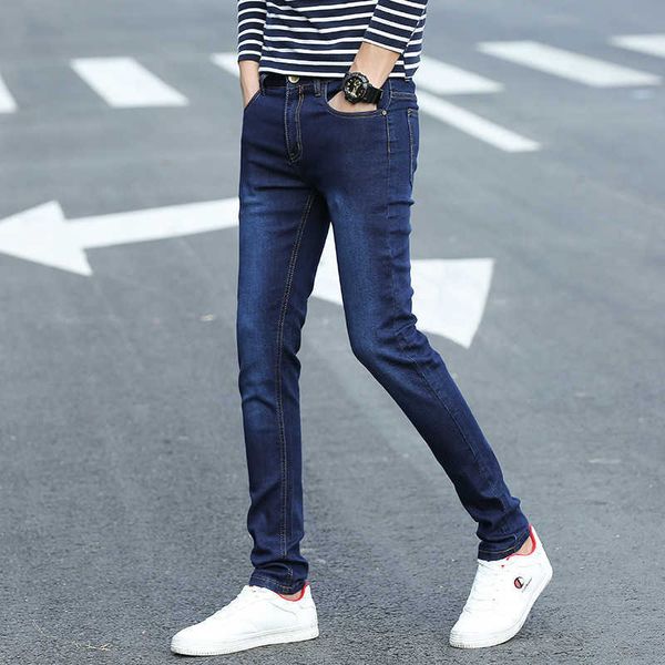 men's 2021 jeans long pants korean slim spring and summer straight tube mid waist leisure youth trend, Blue
men's 2021 jeans long pants korean slim spring and summer straight tube mid waist leisure youth trend, Blue