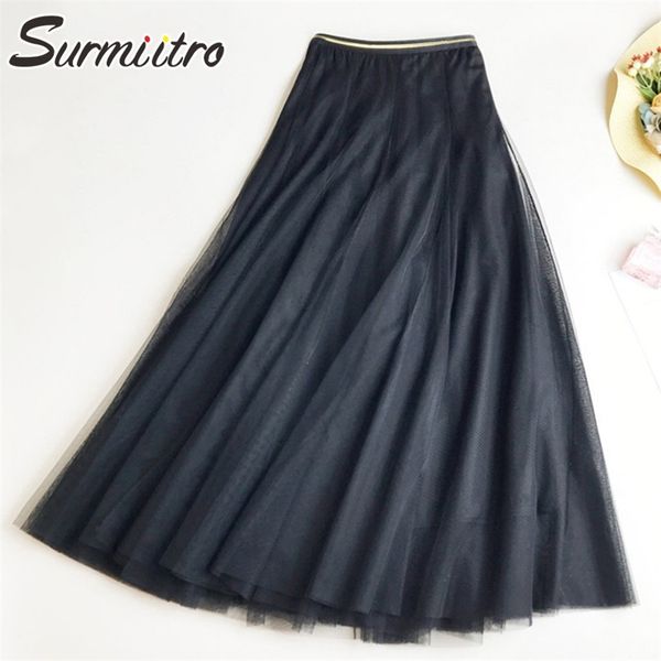 super quality 3 layers long tulle skirt women ladies korean style black pink high waist pleated midi female 210421
super quality 3 layers long tulle skirt women ladies korean style black pink high waist pleated midi female 210421