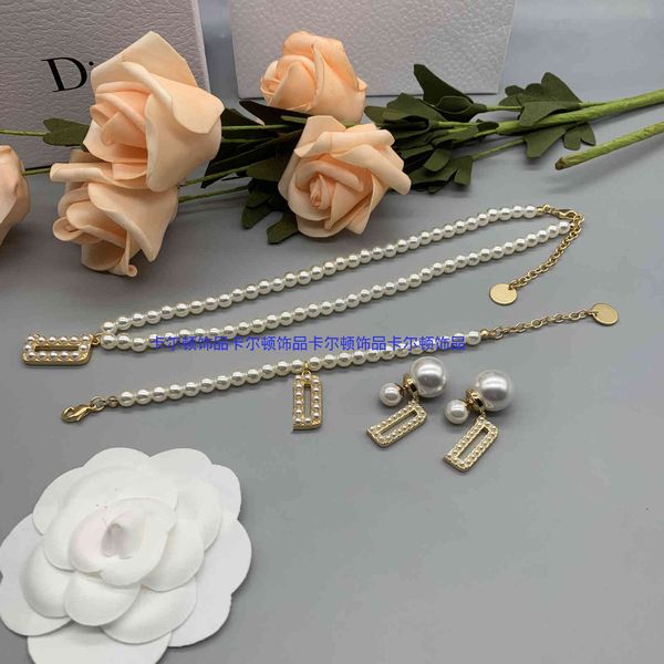 family pearl necklace bracelet 2021 new net red same letter suit female, Black
family pearl necklace bracelet 2021 new net red same letter suit female, Black