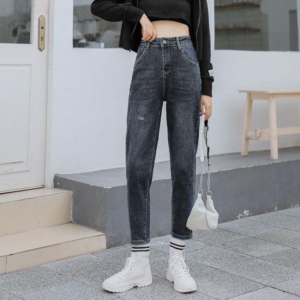 korean style loose harem jeans women high waist stretch ripped streetwear casual cowboy pants females ninth trousers women's, Blue
korean style loose harem jeans women high waist stretch ripped streetwear casual cowboy pants females ninth trousers women's, Blue