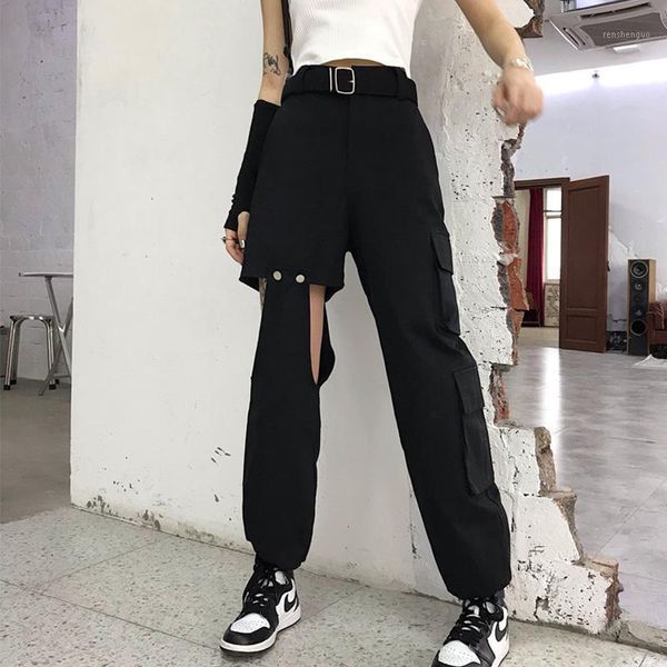women's pants & capris 2021 women'pants fashion high waist big pockets cargo baggy tactical trouser loose streetwear hip hop jogge, Black;white
women's pants & capris 2021 women'pants fashion high waist big pockets cargo baggy tactical trouser loose streetwear hip hop jogge, Black;white