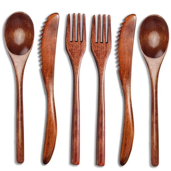 6-piece wooden spoon fork cutlery set 9-inch travel set, suitable for travel, camping, party dinnerware sets
6-piece wooden spoon fork cutlery set 9-inch travel set, suitable for travel, camping, party dinnerware sets