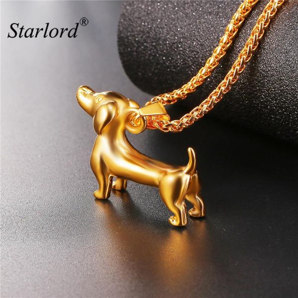 pendant necklaces starlord animal pet dachshund dog necklace sausage collier stainless steel/gold color rope collar for men gp2462, Silver
pendant necklaces starlord animal pet dachshund dog necklace sausage collier stainless steel/gold color rope collar for men gp2462, Silver