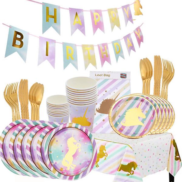 unicorn golden triangle flag knife and fork spoon paper cup tray tablecloth party supplies set
unicorn golden triangle flag knife and fork spoon paper cup tray tablecloth party supplies set