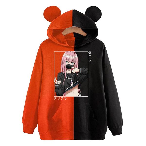 women's hoodies & sweatshirts anime darling in the franxx zero two patchwork harajuku casual streetwear graphic women hoodie clothes, Black
women's hoodies & sweatshirts anime darling in the franxx zero two patchwork harajuku casual streetwear graphic women hoodie clothes, Black