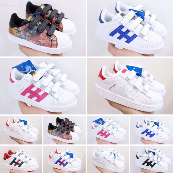 2021 shell toe children superstar shoes original white gold infant cartoon superstars sneakers toddler super star girls boys sports kids, Black 
2021 shell toe children superstar shoes original white gold infant cartoon superstars sneakers toddler super star girls boys sports kids, Black