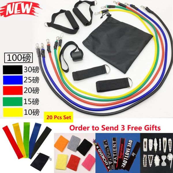 total 20pcs set resistance bands 17 pcs with 3 gifts fitness yoga elastic equipmen training pull rope expander
total 20pcs set resistance bands 17 pcs with 3 gifts fitness yoga elastic equipmen training pull rope expander
