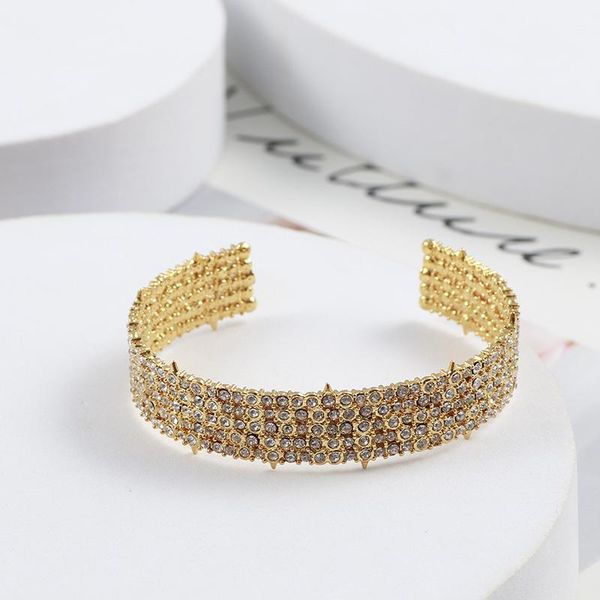 bangle european and american fashion brand jewelry wholesale wide version densely inlaid zircon open couple bracelet, Black
bangle european and american fashion brand jewelry wholesale wide version densely inlaid zircon open couple bracelet, Black