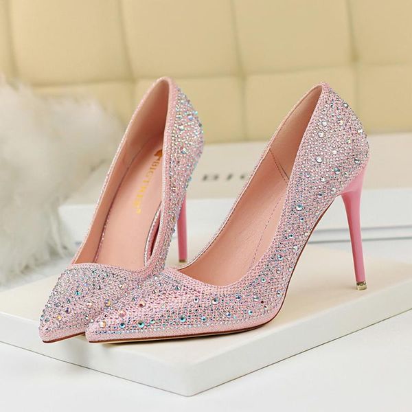 dress shoes women pumps bling high heels fashion wedding pointed toe sapato feminino de salto fino#n3, Black
dress shoes women pumps bling high heels fashion wedding pointed toe sapato feminino de salto fino#n3, Black