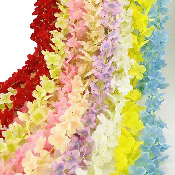 pcs/lot 2 m artificial wisteria flower wreath silk hydrangea diy wedding birthday party decoration wall backdrop fake flowers decorative & w
pcs/lot 2 m artificial wisteria flower wreath silk hydrangea diy wedding birthday party decoration wall backdrop fake flowers decorative & w