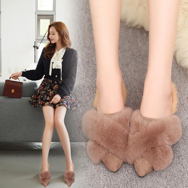 slippers korean cross belt fur slides women fluffy plush flat winter mules shoes woman pointy closed toe flock sandals flipflops, Black
slippers korean cross belt fur slides women fluffy plush flat winter mules shoes woman pointy closed toe flock sandals flipflops, Black