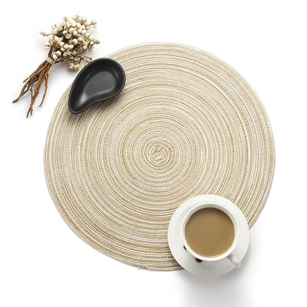 woven meal circular heat insulation western cotton yarn table mat household products anti-skid bowl
woven meal circular heat insulation western cotton yarn table mat household products anti-skid bowl