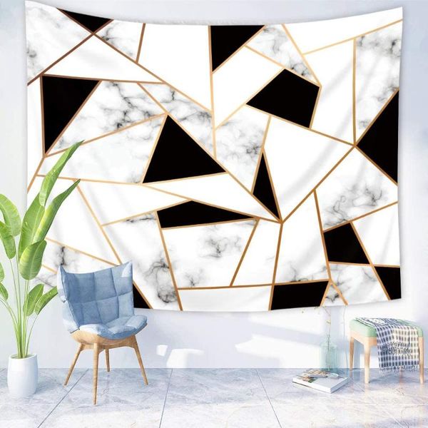 tapestries black and white marble wall hanging pattern gold stripe triangle texture artwork blanket for living bedroom dorm decor
tapestries black and white marble wall hanging pattern gold stripe triangle texture artwork blanket for living bedroom dorm decor