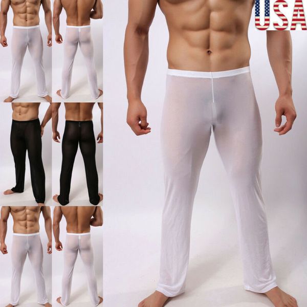 men's pants lingerie long johns thermal mesh sheer see-through us 2rcx, Black
men's pants lingerie long johns thermal mesh sheer see-through us 2rcx, Black