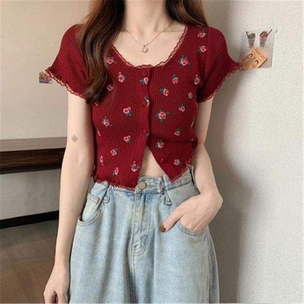 women's knits & tees 2021 floral short knit cardigan korean style lace sleeve fashion flower in spring and summer cropped, White
women's knits & tees 2021 floral short knit cardigan korean style lace sleeve fashion flower in spring and summer cropped, White