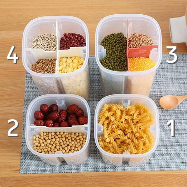 storage bottles & jars rice beans jar with seal cover 4 lattices refrigerator food preservation container plastic kitchen box#20
storage bottles & jars rice beans jar with seal cover 4 lattices refrigerator food preservation container plastic kitchen box#20