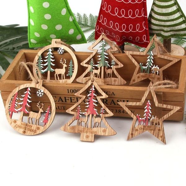 party decoration 6pcs/set christmas wooden tree pendants xmas decor red green hollow round star diy for kids gift hanging ornaments
party decoration 6pcs/set christmas wooden tree pendants xmas decor red green hollow round star diy for kids gift hanging ornaments