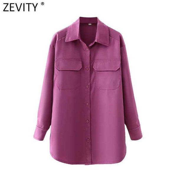 zevity women fashion solid double pockets patch smock blouse office ladies long sleeve satin shirt chic blusas ls7637 210603, White
zevity women fashion solid double pockets patch smock blouse office ladies long sleeve satin shirt chic blusas ls7637 210603, White