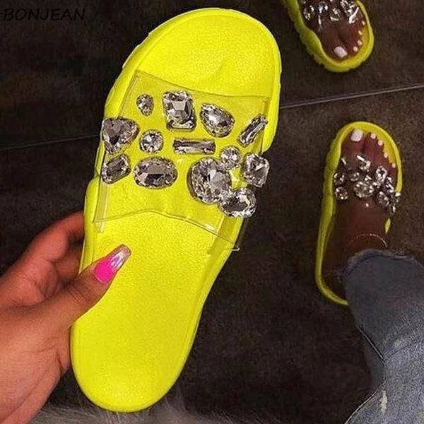 women's summer flat shoes big rhinestone slippers outdoor beach ladies open toe solid women plus size 43, Black
women's summer flat shoes big rhinestone slippers outdoor beach ladies open toe solid women plus size 43, Black