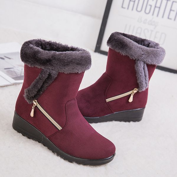 women wedges heels snow boots faux suede woman plus size 43 mid calf winter shoes female booties vmir, Black
women wedges heels snow boots faux suede woman plus size 43 mid calf winter shoes female booties vmir, Black