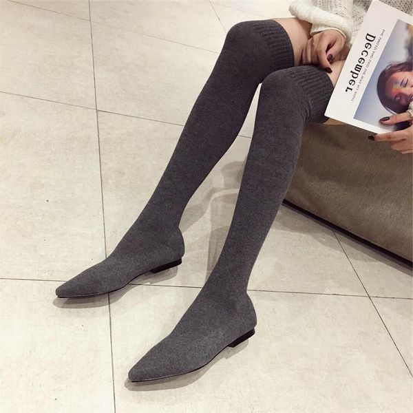 boots women's over the knee women winter warm flat bottom shoes knitted wool socks female elastic long yf5h, Black
boots women's over the knee women winter warm flat bottom shoes knitted wool socks female elastic long yf5h, Black