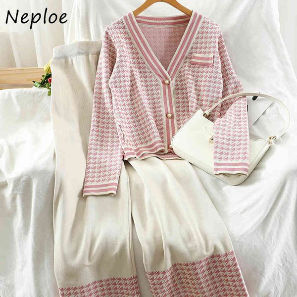 neploe elegant fashion 2 piece set v-neck chic pearl button plaid knitted cardigans + panelled wide leg pants casual loose suit 210423, White
neploe elegant fashion 2 piece set v-neck chic pearl button plaid knitted cardigans + panelled wide leg pants casual loose suit 210423, White