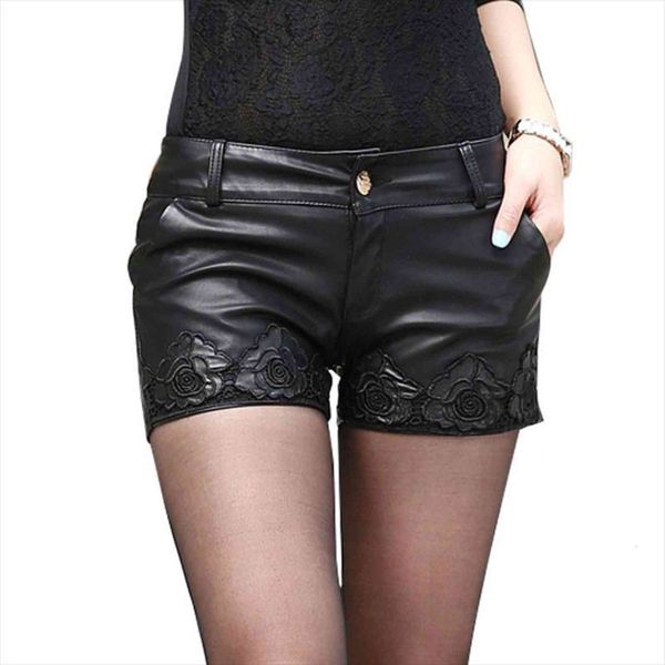 2015 fashion pu shorts womens skirt korean style all match flowers shape female short pant plus size 035c55, Black
2015 fashion pu shorts womens skirt korean style all match flowers shape female short pant plus size 035c55, Black