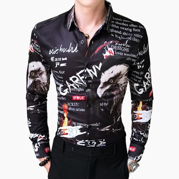 men letter printing shirt 2021 long sleeve casual slim fit shirts dress designer streetwear social clothes blouses men's, White;black
men letter printing shirt 2021 long sleeve casual slim fit shirts dress designer streetwear social clothes blouses men's, White;black