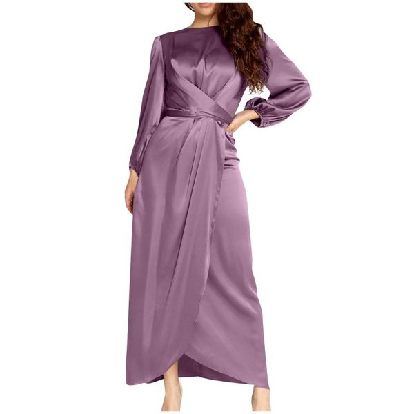 women's temperament maxi dress vestido solid color o-neck satin soft waist and ankle arab muslim puff long sleeve ma t-shirt, White
women's temperament maxi dress vestido solid color o-neck satin soft waist and ankle arab muslim puff long sleeve ma t-shirt, White