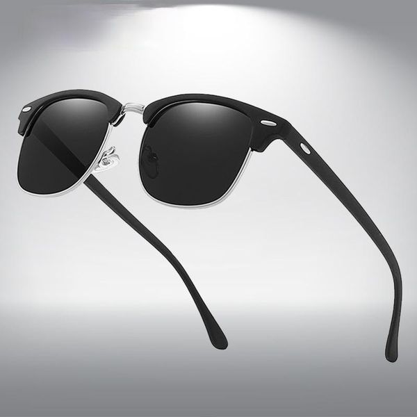sunglasses classic polarized men retro square rivet women male driving glasses uv400, White;black
sunglasses classic polarized men retro square rivet women male driving glasses uv400, White;black