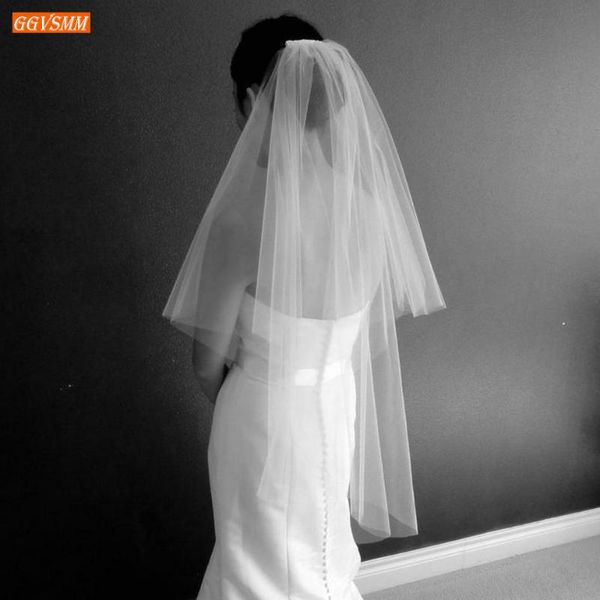bridal veils elegant white two layer wedding 120 cm soft tulle cut edge short ivory veil with comb sell well bride accessories, Black
bridal veils elegant white two layer wedding 120 cm soft tulle cut edge short ivory veil with comb sell well bride accessories, Black