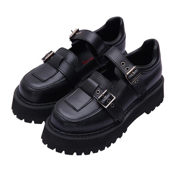 dress shoes 2021 japanese retro harajuku joker women's spring and summer punk belt buckle platform, Black
dress shoes 2021 japanese retro harajuku joker women's spring and summer punk belt buckle platform, Black