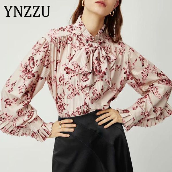 vintage women bow tie blouse shirt 2021 spring autumn ruffles floral print female long sleeve fashion lady ynzzu yt836 women's blouses, White
vintage women bow tie blouse shirt 2021 spring autumn ruffles floral print female long sleeve fashion lady ynzzu yt836 women's blouses, White