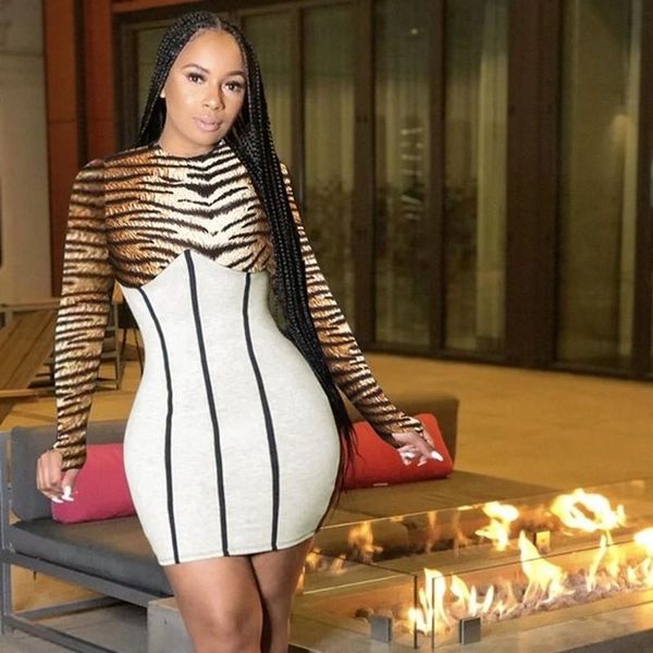 autumn winter patchwork long sleeve dress women party night leopard printing bodycon mini skinny elegant with gloves casual dresses, Black;gray
autumn winter patchwork long sleeve dress women party night leopard printing bodycon mini skinny elegant with gloves casual dresses, Black;gray