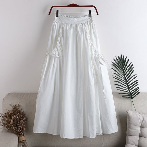 skirts korean style summer pockets lace-up a-line mid-calf cotton preppy solid black/white pleated long skirts
skirts korean style summer pockets lace-up a-line mid-calf cotton preppy solid black/white pleated long skirts