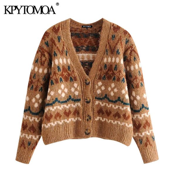 women fashion with buttons jacquard knitted cardigan sweater vintage v neck long sleeve female outerwear chic 210416, White;black
women fashion with buttons jacquard knitted cardigan sweater vintage v neck long sleeve female outerwear chic 210416, White;black
