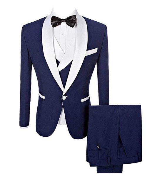 men's suits & blazers arrival 3 pieces white shawl lapel groom jacket with pants wedding business suit groomsmen one button tuxedos, White;black
men's suits & blazers arrival 3 pieces white shawl lapel groom jacket with pants wedding business suit groomsmen one button tuxedos, White;black